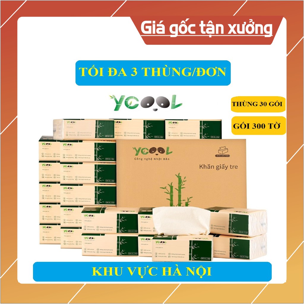 THÙNG GIẤY ĂN GẤU TRÚC YCOOL SIÊU DAI ( THÙNG 30 GÓI ) ( TỔNG KHO GIA DỤNG GIÁ RẺ )