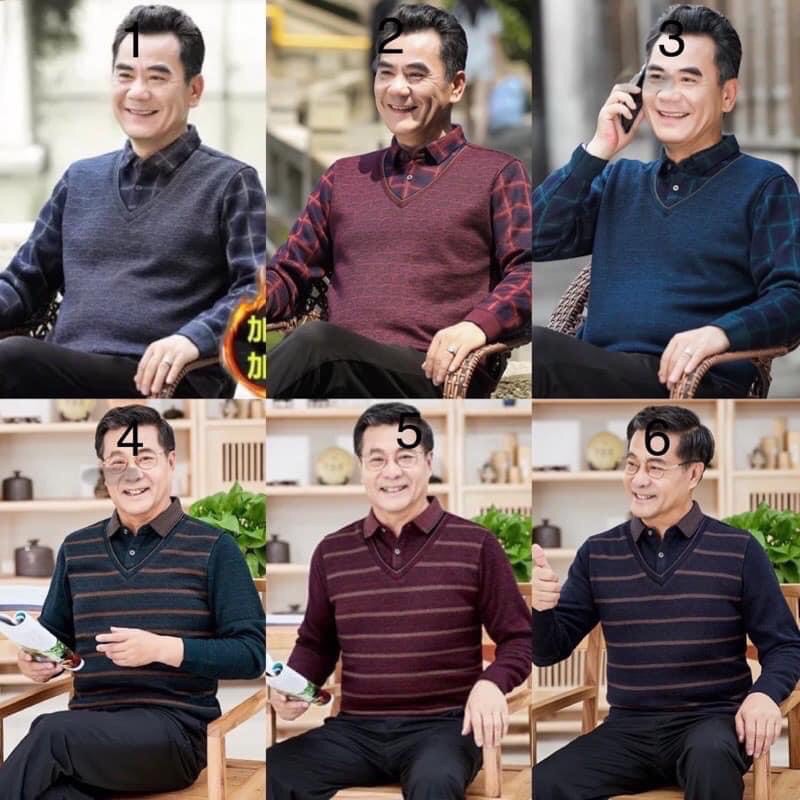 Áo len lót lông cho bố