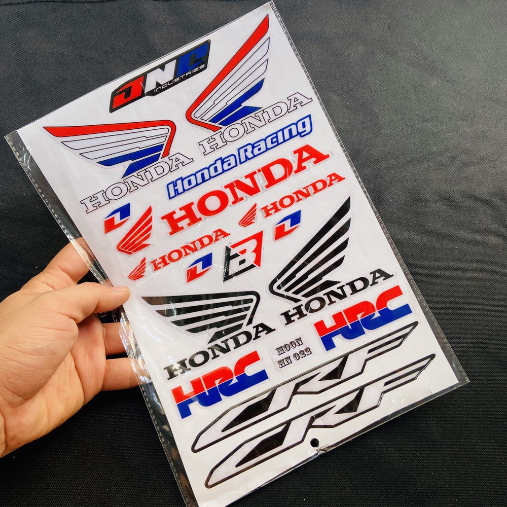 TẤM TEM DẬP NỔI NHIỀU LOGO CÁC HÃNG XE MẪU K&N, MOBI RACING TRANG TRÍ XE SIÊU CHẤT