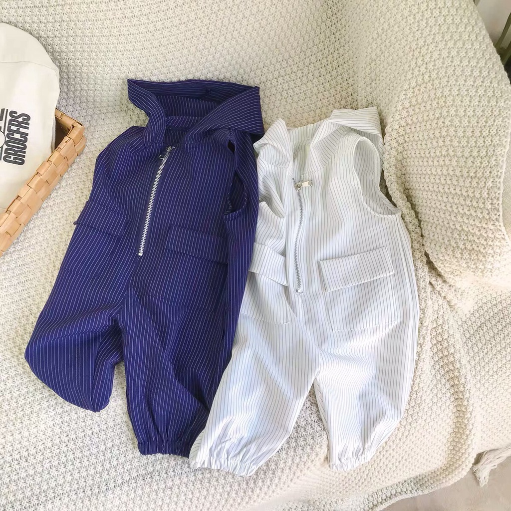 Bộ Đồ Liền Thân Áo Kẻ Có Mũ Cho Bé Gái, Bộ Body Cho Các Bé Từ 8 Đến 17kg Thời Trang Trẻ Em BETHOKIDS