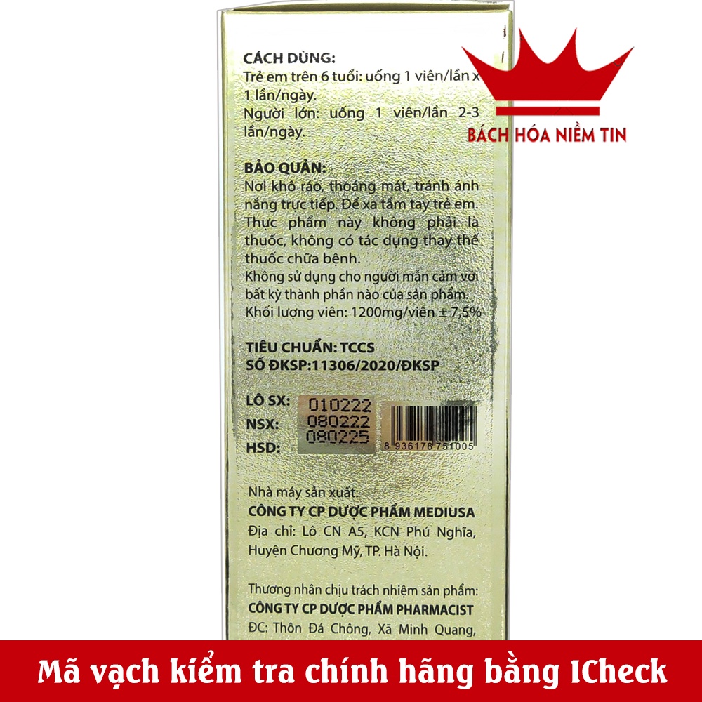 Viên uống Silymarin Arginin - giải độc gan, hạ men gan - Cà gai leo, actiso, tỏi đen, diệp hạ châu - Hộp 60 viên