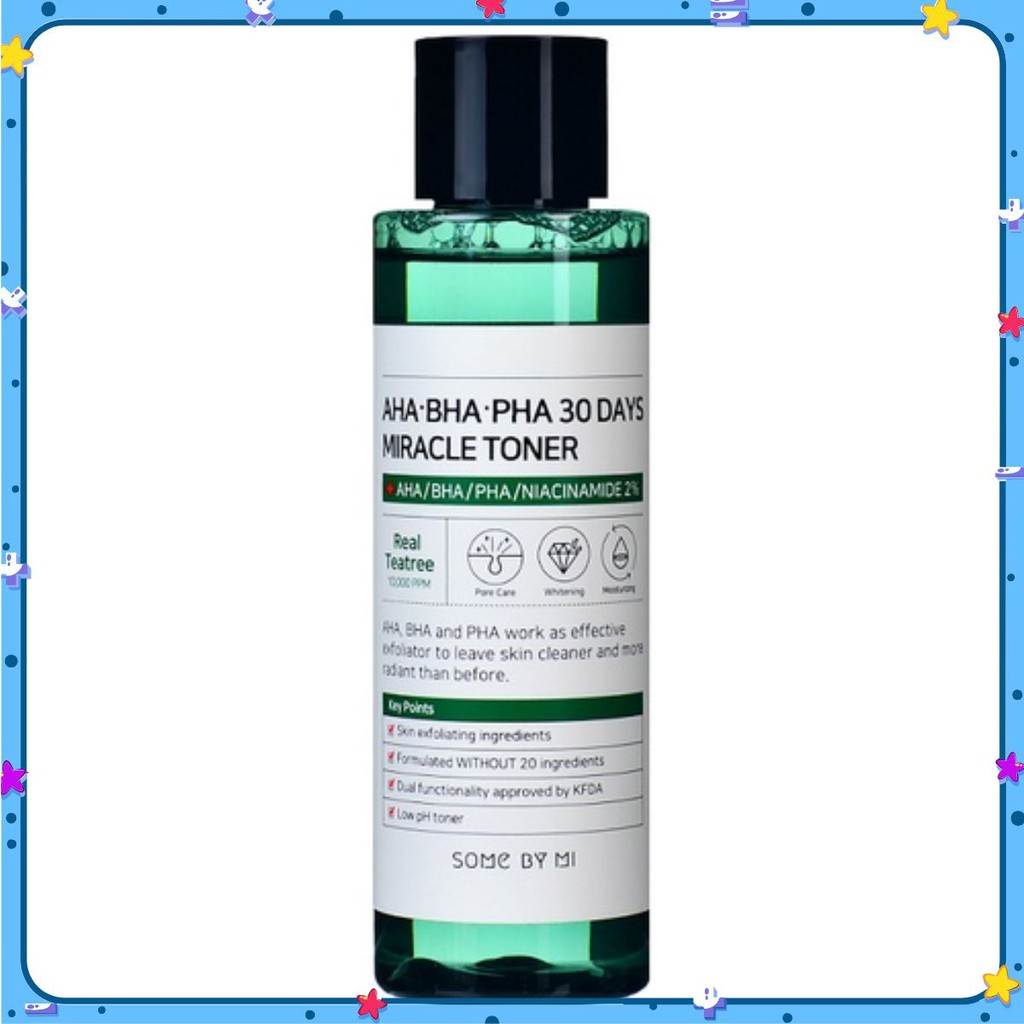 Toner Dưỡng Ẩm Làm Sạch Some By Mi AHA BHA PHA 30 Days Miracle Toner ✟🅐