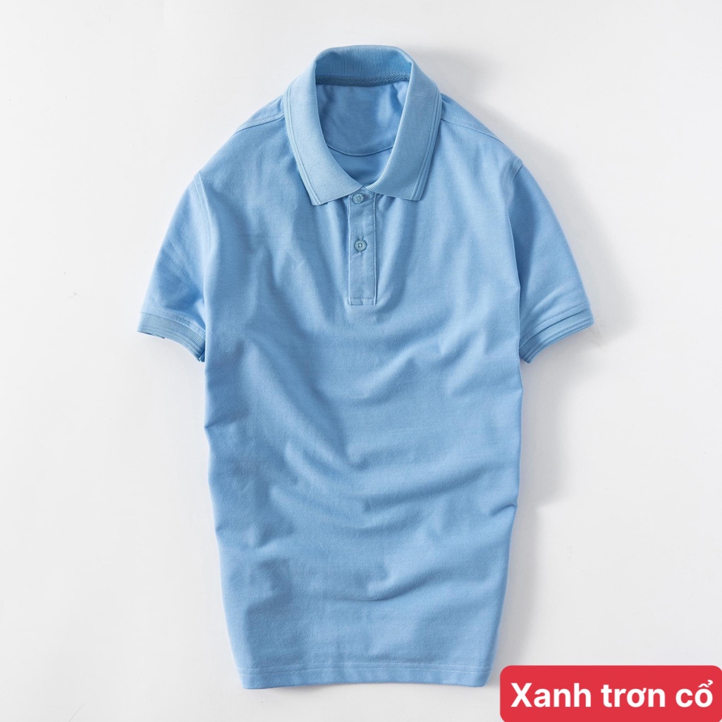 Áo thun nam polo cổ trụ màu đen chất vải cotton dày dặn co giãn tay ngắn, phông nam đẹp ADO25 nhiều mẫu