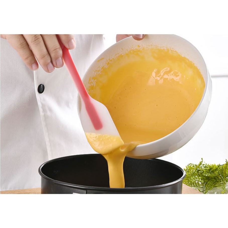 Spatula Màu Đục Nhỏ 21cm - Phới Trộn Bột Làm Bánh Silicon – Cây Vét Bột GB008S