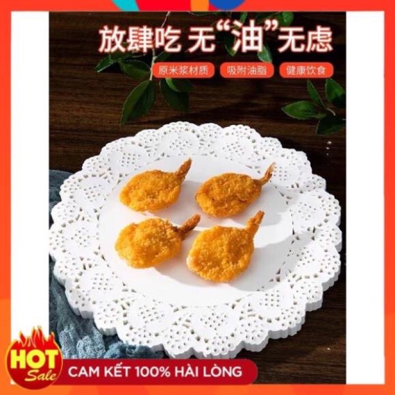 Giấy Thấm Dầu Đồ Ăn, Hút Dầu Mỡ Hoạ Tiết Hoa Văn Đục Lỗ Tập 140 Tờ, An Toàn Cho Sức Khỏe [GDDT]
