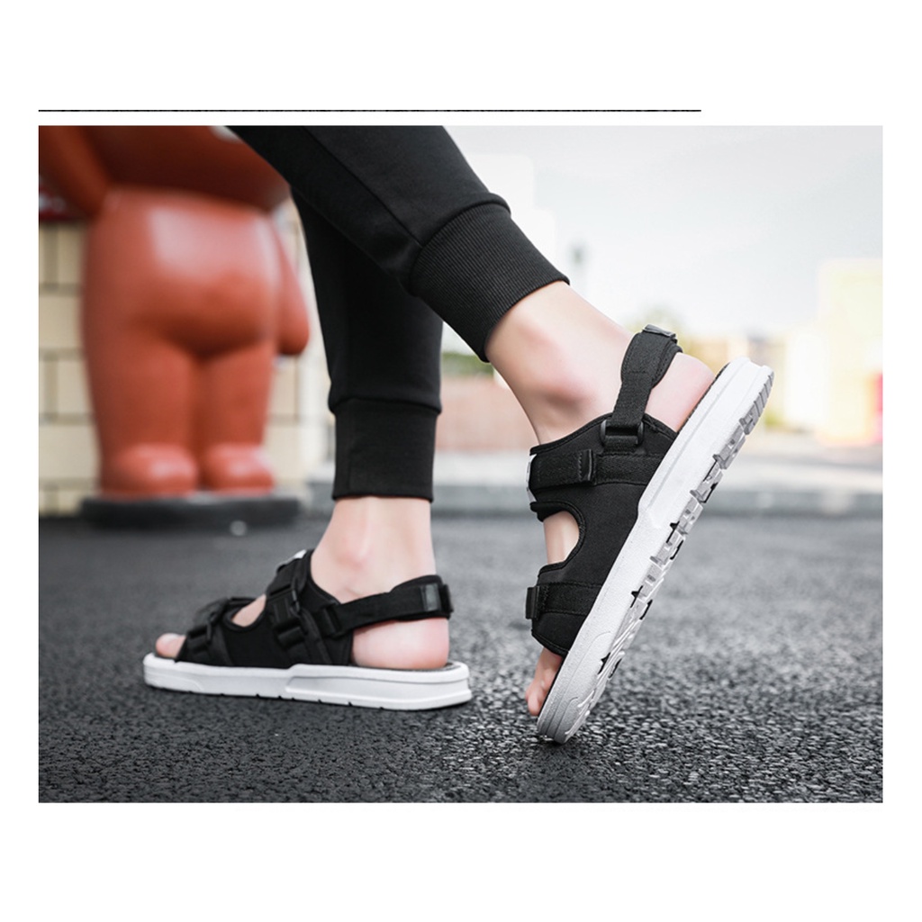 Dép quai hậu sandal Sport đế 3cm có 2 quai, quai sau tháo dời đi 2 kiểu cho Học Sinh, Sinh Viên Nam Nữ