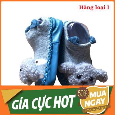 Giày, vớ tập đi chống trơn trượt cho bé 2 trong 1 giữ ấm cho bé