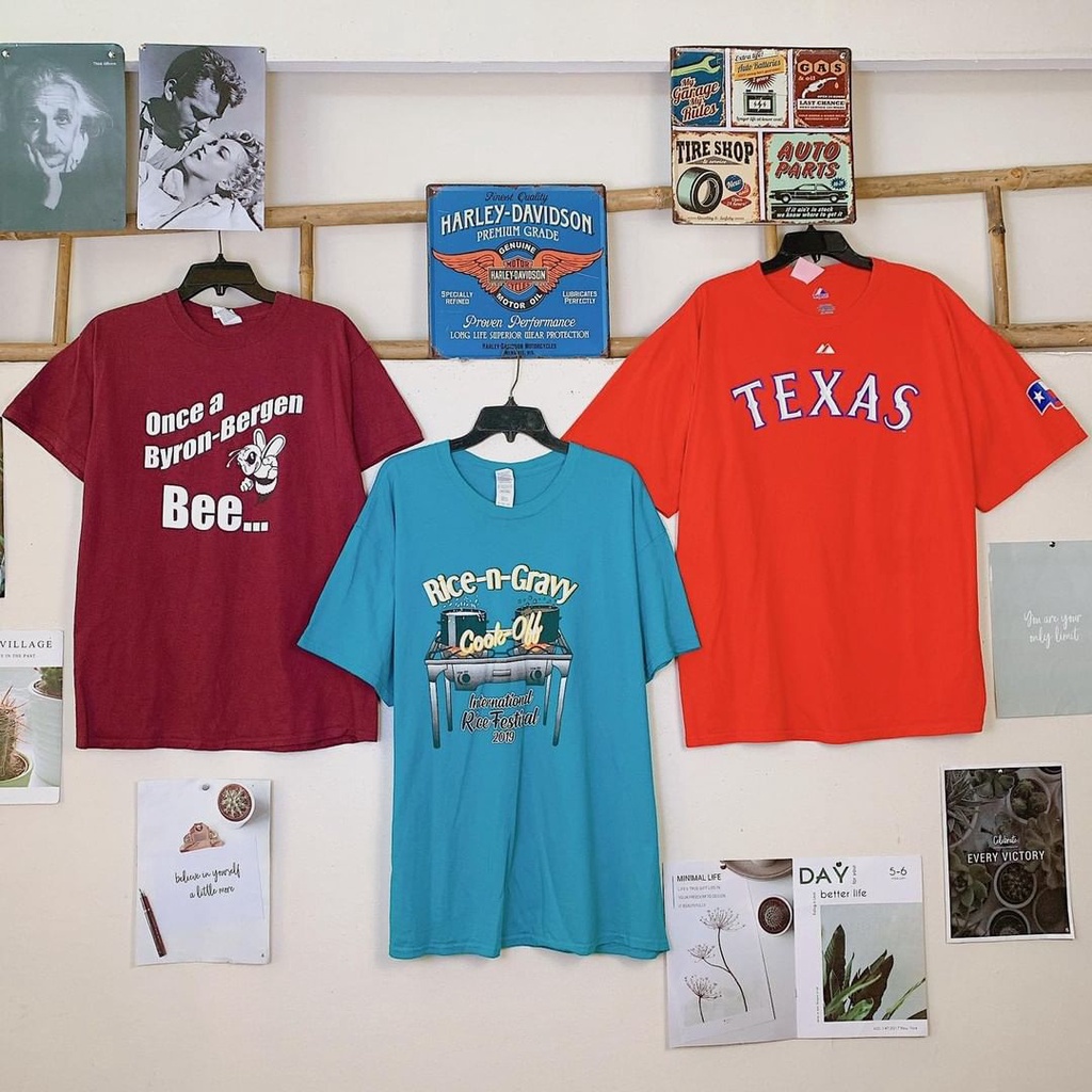 Áo Thun Nam Nữ 2Hand, Áo Phông Mỹ Nam Nữ Unisex Vải Mỹ Dày Cotton Thấm Hút Hàng Tuyển Chọn Loại 1 Mẫu 2