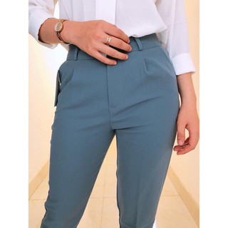 Quần bagyy thụng khuy bấm gấu lệch