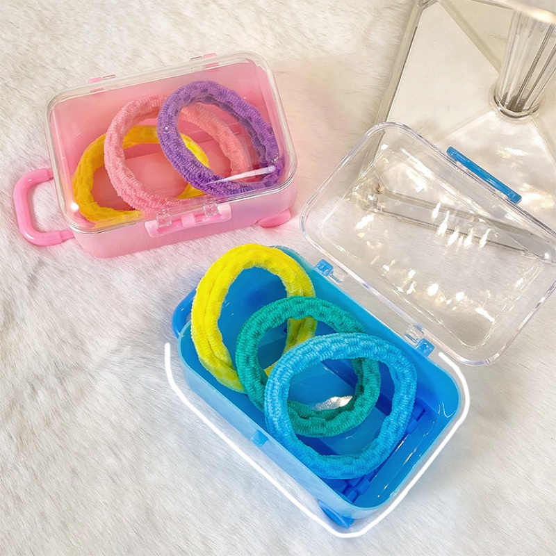 Hộp đựng trang sức để bàn hình vali nhỏ gọn dễ mang theo
