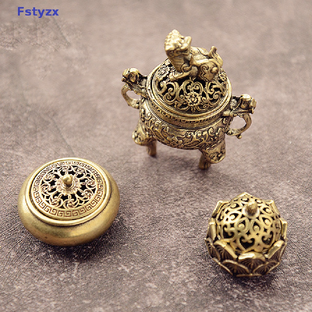 Đế Đốt Trầm Hương Mini Bằng Đồng Thau Hình Hoa Sen