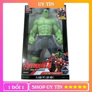 Đồ Chơi Mô Hình Siêu Anh Hùng HULK - Người Khổng Lồ Xanh,Cao 27cm , Đèn LED Lấp Lánh, Hình Dáng Đẹp Mắt - BiBiTOY
