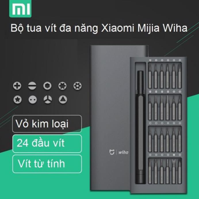 Bộ tua vít bỏ túi đa năng Xiaomi Mijia Wiha, có nam châm, bộ tua vít đa năng 25 chi tiết, 24 đầu vít khác nhau