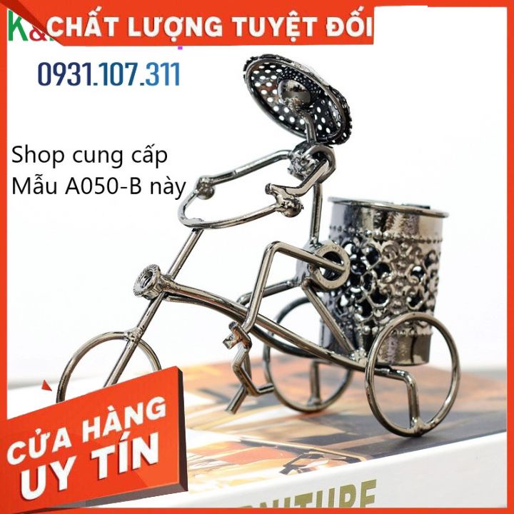 Hộp đựng bút để bàn sáng tạo. Trang trí để bàn phiên bản xe đạp đồ chơi thủ công độc đáo, sáng tạo. Quà tặng ý nghĩa.