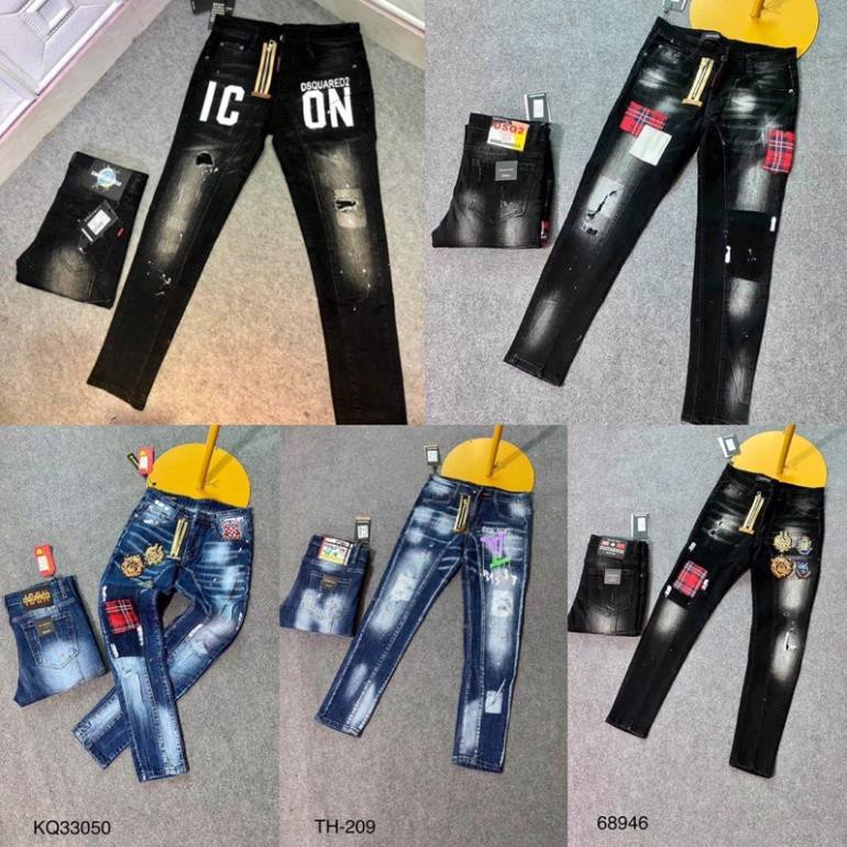 Quần jean nam Dsquared2 khoá lệch cao cấp mới nhất_shop tự chụp