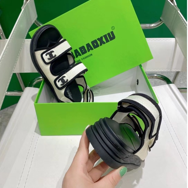 Dép Sandal Nữ Quai Dán Đế Bánh Mì Cao 2cm QC Cao Cấp TRINH LÊ SHOP GIÀY DÉP