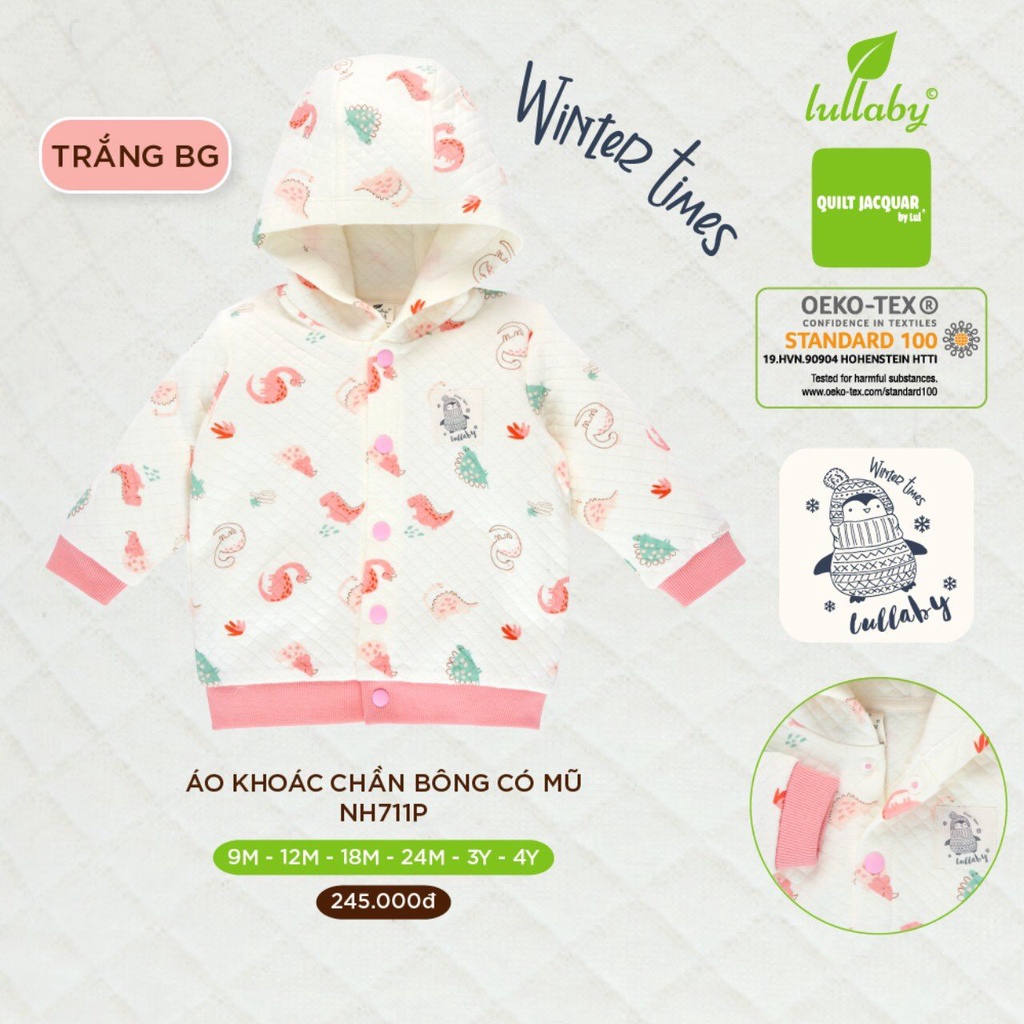 Lullaby Áo khoác chần bông có mũ NH711P