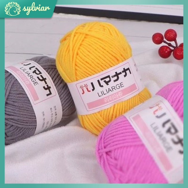 [sylviar] ❤️ Cuộn Len Cotton Sữa Đan Móc Chất Lượng Cao