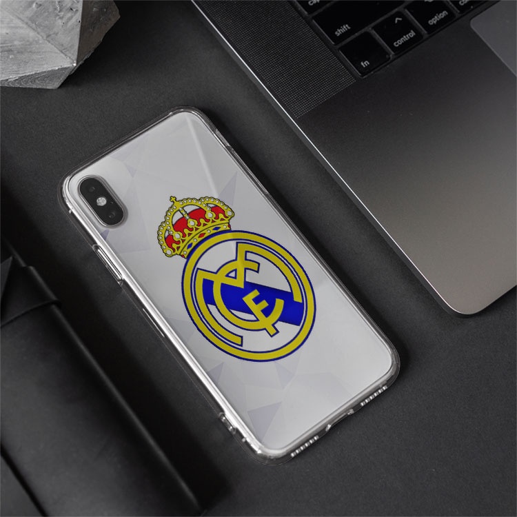 Ốp bóng đá CLB Real Madrid logo nền trắng cực đẹp cho Iphone 5 6 7 8 Plus 11 12 Pro Max X Xr FOO20211890