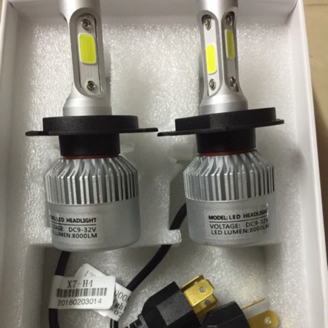 đèn Led Xe Máy 3 Tim X7 Chân H4 Xịn ( Chân Đồng , Tem Trắng )