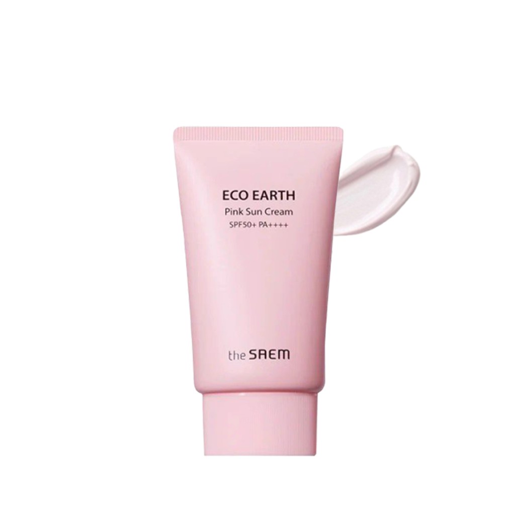 Kem Chống Nắng THE SAEM ECO EARTH POWER SUN CREAM (SPF 50+/PA)-Hồng -Trắng Hồng
