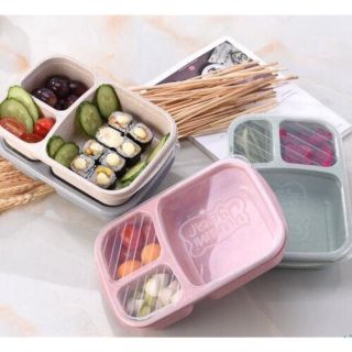 ➡️ Hộp cơm bento nhựa lúa mạch 3 ngăn
