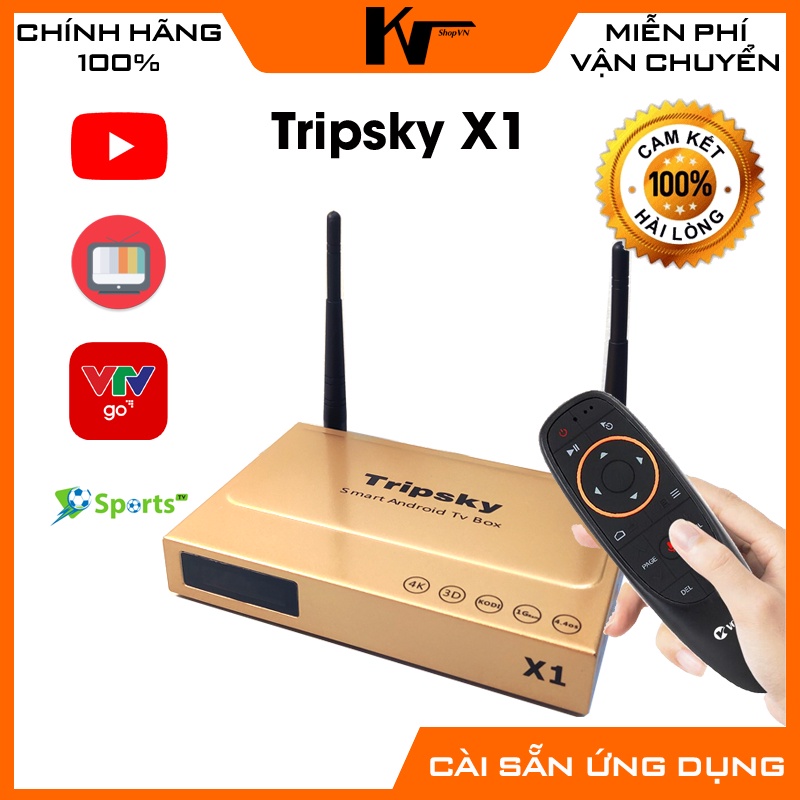 Android TV Box Tripsky X1, Xem truyền hình - youtube, Tìm kiếm giọng nói