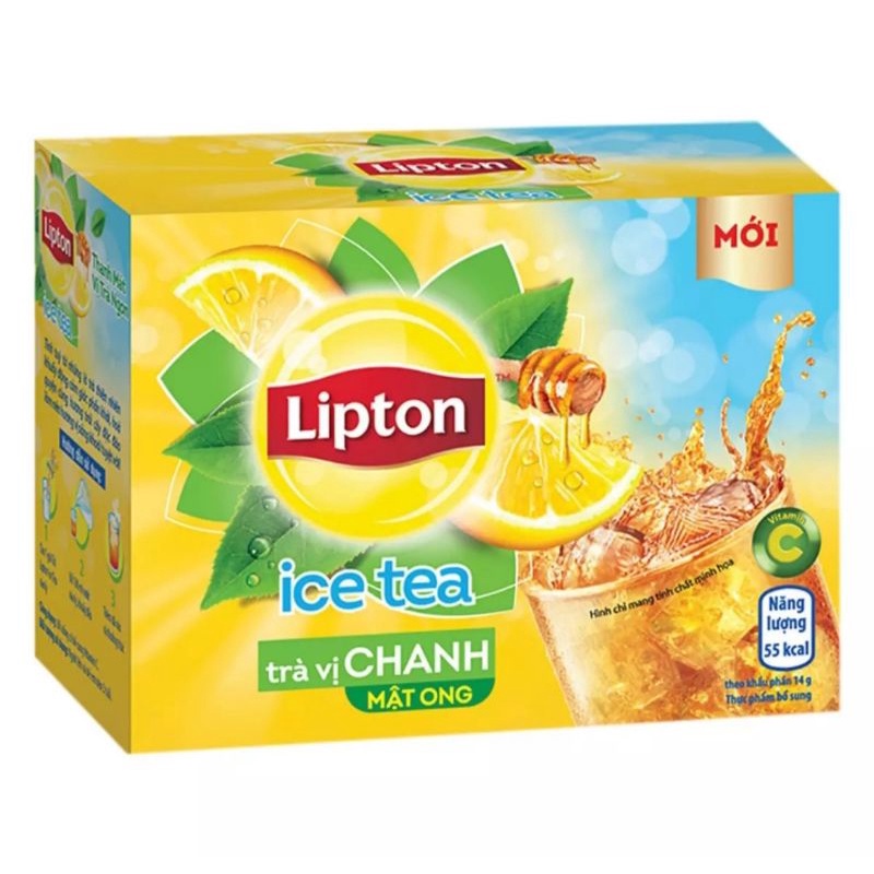 Trà Lipton hòa tan vị chanh/đào hộp 10gói