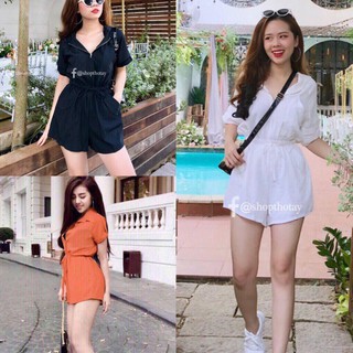 Jum nữ cột eo cổ sơ mi siêu xinh