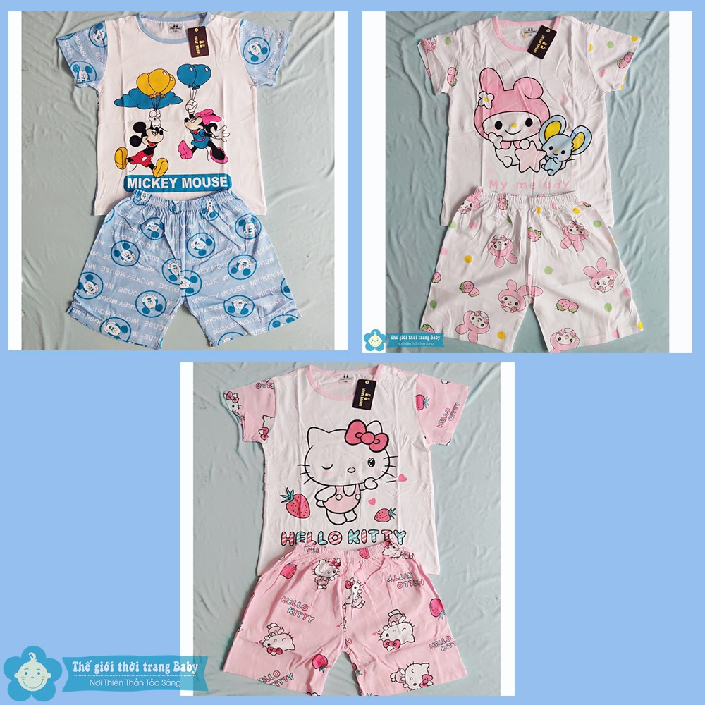 Bộ mặc nhà Lei lei cho bé gái chất thun cotton mềm mát B127