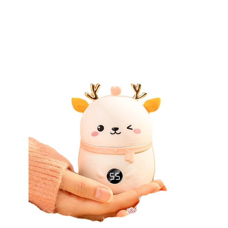 Máy sưởi ấm mini cầm tay kiêm sạc dự phòng đa năng 10000Mah Hươu cute (hiển thị led)