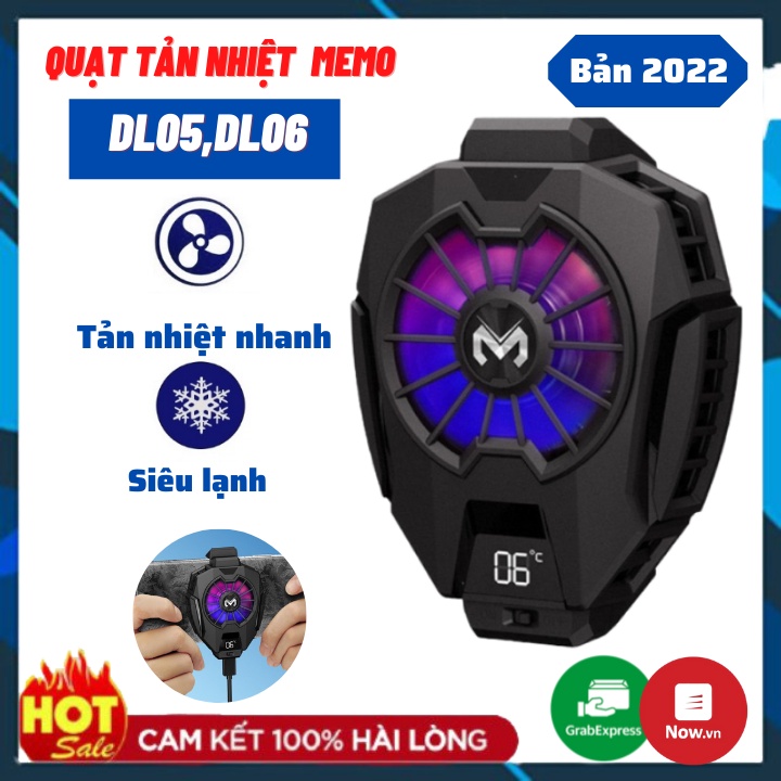Quạt Tản Nhiệt Điện Thoại DL05, DL06 Làm Mát Bằng Sò Lạnh Siêu Mát, Có Đèn Led Và Màn Hình Hiển Thị Nhiệt Độ