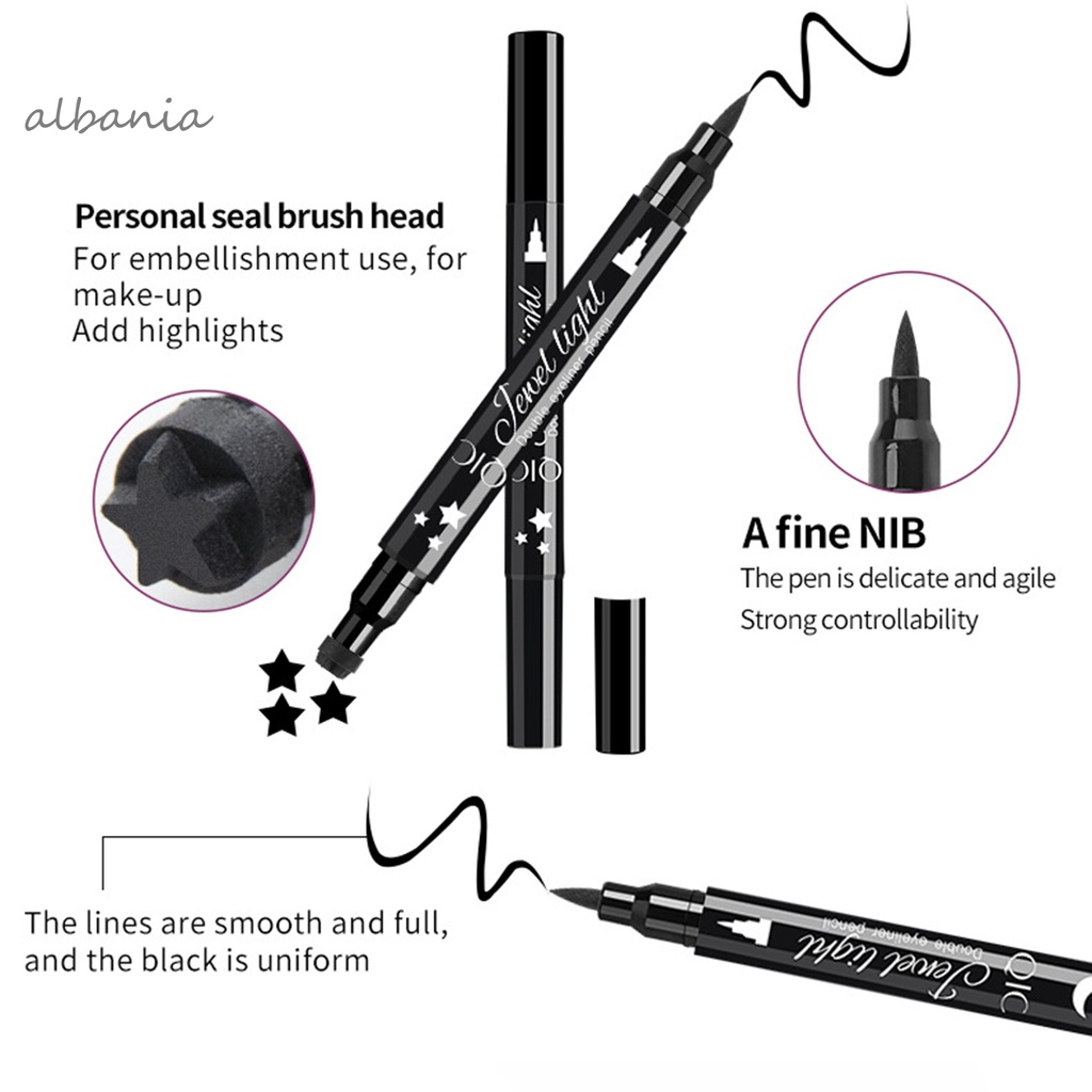 Bút kẻ mắt dạng lỏng hai đầu lâu trôi kèm con dấu dễ thương | BigBuy360 - bigbuy360.vn