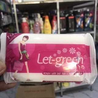 Khăn giấy ướt bỏ túi let-green 1 bich/10 miếng