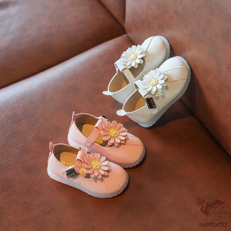 Giày Da Pu Chống Trượt Thời Trang Hàn Quốc Cho Bé Gái