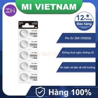 Pin cr2032 3v chính hãng zmi pin cúc áo cao cấp cho đồng hồ, máy ảnh, điều khiển từ xa