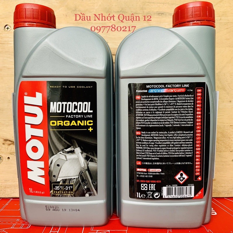 Nước Làm Mát Motul MOTOCOOL Factory Line Organic + Motorcycle Coolant / Antifreeze Made in France