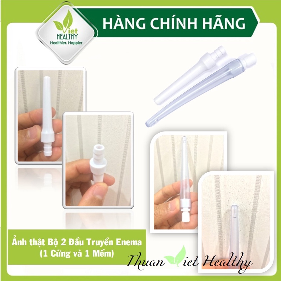 [BÁN LẺ] Dụng cụ enema Viet Healthy (dây nối silicone 2m, van dây truyền silicone, bộ đầu truyền, bình truyền nhựa 2lít)