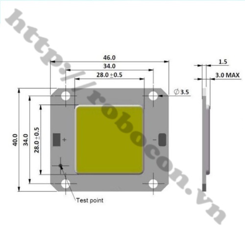 ĐÈN LED COB 3.7V 30W 4640-120B1C TRẮNG SÁNG