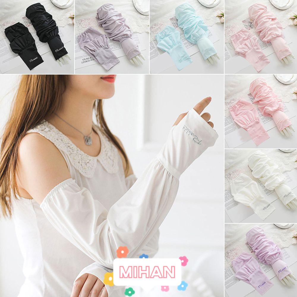 1 Đôi Găng Tay Chống Nắng Và Tia UV Bằng Lụa Lạnh MIHAN1 Sự Bảo Vệ