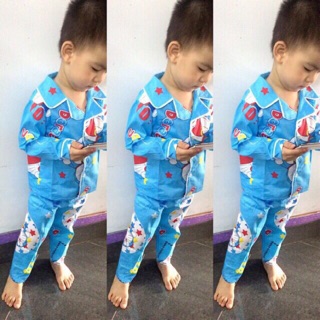 Pijama dài tay bé trai hình DOREMON
