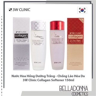 [CHÍNH HÃNG] Nước Hoa Hồng Dưỡng Trắng - Chống Lão Hóa Da 3W Clinic Collagen Softener 150ml