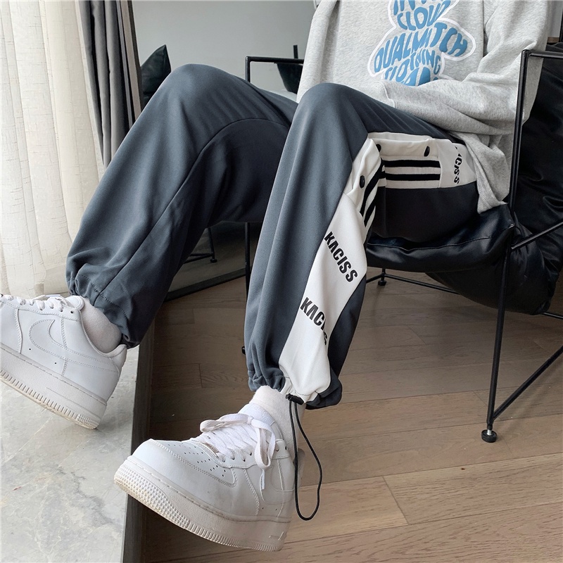 Quần ống rộng màu nhuộm phong cách Nhật Bản thời trang cho nam size M-2XL