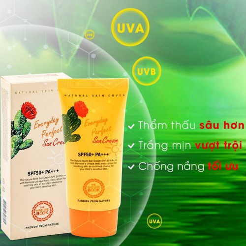 Kem chống nắng SPF50+PA+++ Everyday Perfect Sun Cream Nature Book 50g