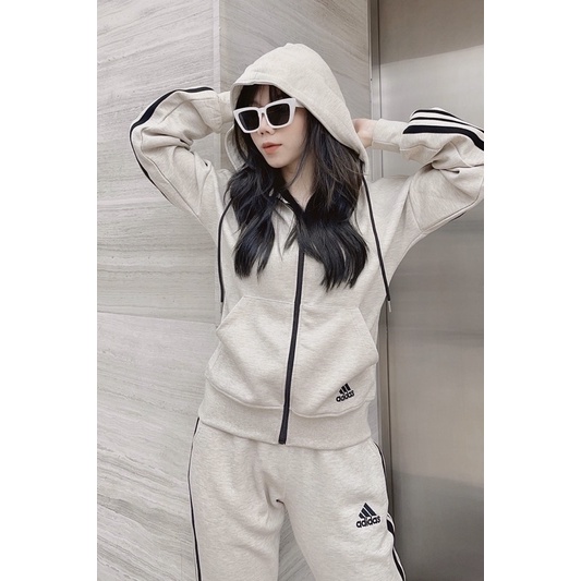 Set bộ đồ thể thao nữ adidas cao cáp 3 sọc full màu vải dư M3350023