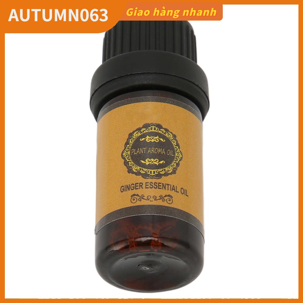 Autumn063 Tinh dầu chiết xuất từ ​​gừng trong nước Dầu massage cho tóc Body Foot Aromatherapy 10ml