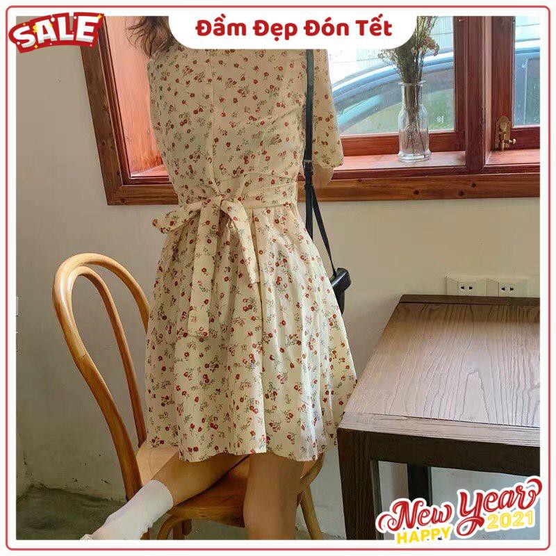 Đầm xinh Summer Dress hoạ tiết Hoa nhí chất voan mát kèm lớp lót trong ,thiết kế nơ sau lưng có khoá kéo | BigBuy360 - bigbuy360.vn
