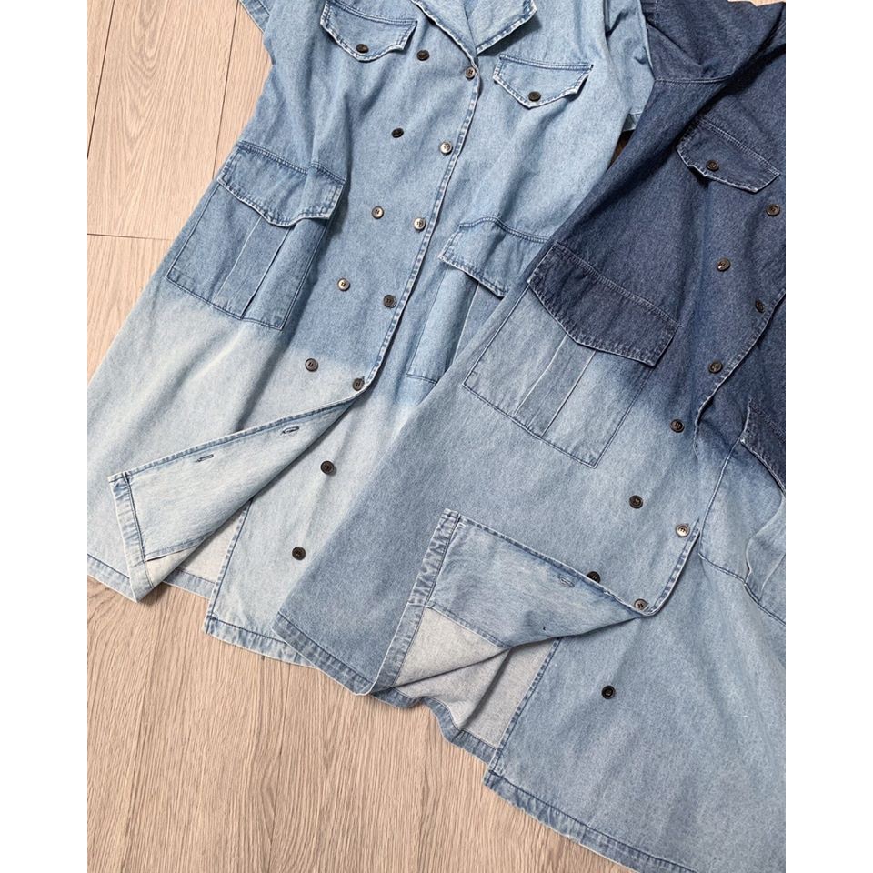 Đầm jean được xử lý Ombre độc lạ size S M L giá 250K