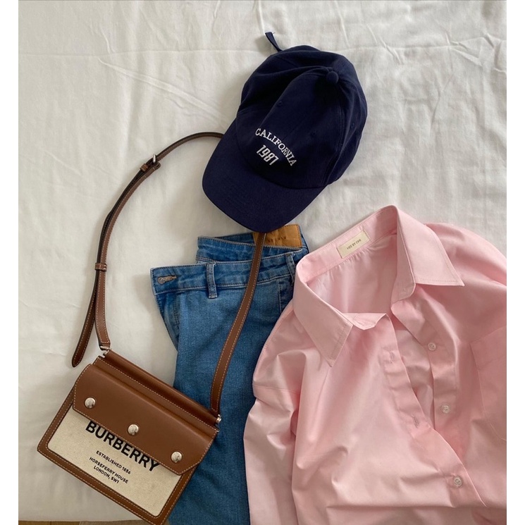 ÁO SƠ MI NAM - HEE BY OHI - Màu Hồng Nhạt Pastel Cotton 100%