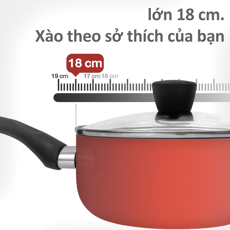 Nồi nấu cháo bột Simplus cho bé chống dính sâu lòng 18cm dùng được cho bếp từ và ga